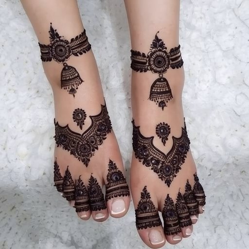 Minimal mehndi design with clean lines and open space