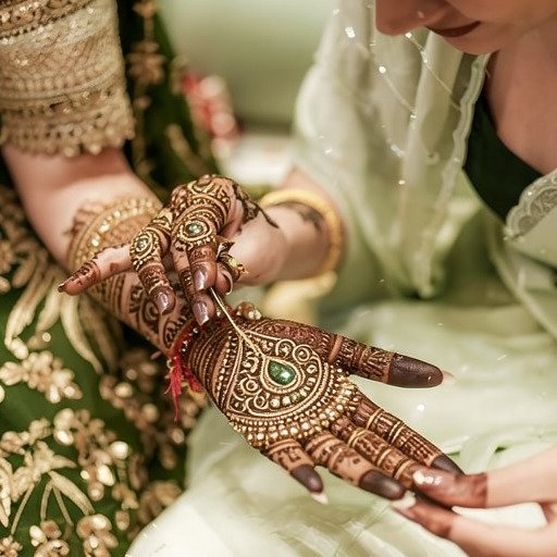 Modern mehndi design inspired by Instagram trends