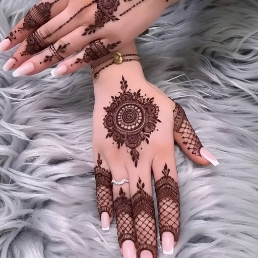 Easy Arabic mehndi design suitable for beginners