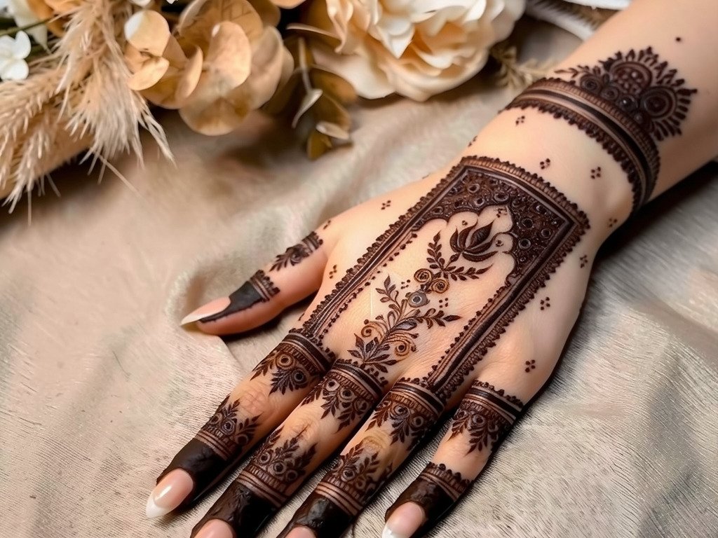 Applying lemon sugar mixture on mehndi for darker colour