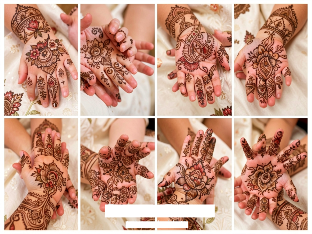 mehndi simple design for kids