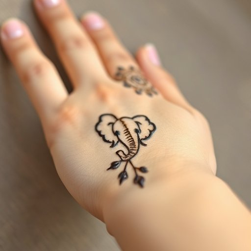 elephant mehndi design simple