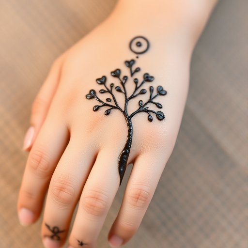 Intricate Mehndi design for kids
