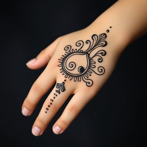 Starry Mehndi design for kids
