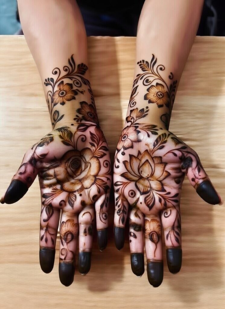 mehndi designs full hand simple