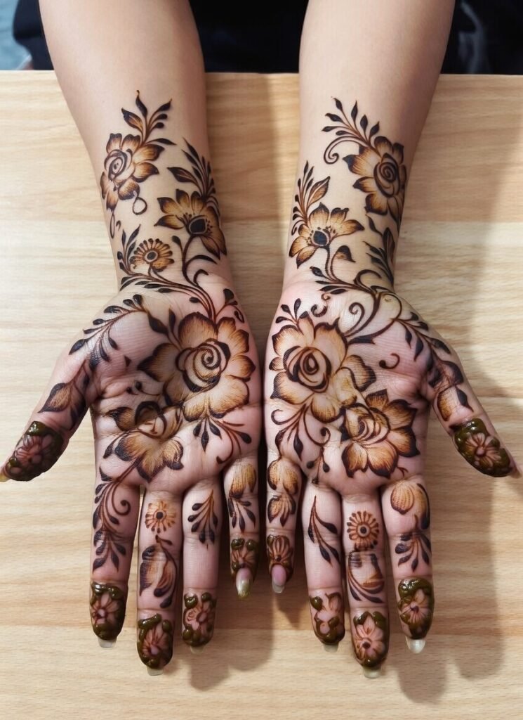 mehndi designs for legs simple