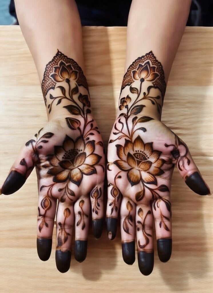 indo arabic mehndi designs