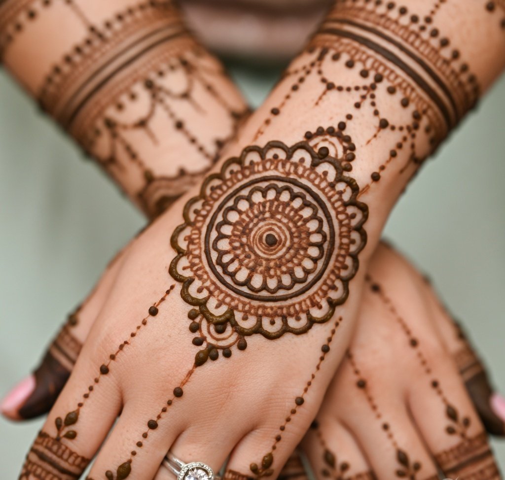 mehndi back hand design