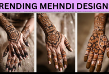 unique mehndi design front hand