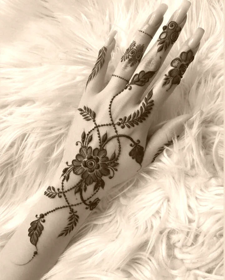 front full hand mehndi design​