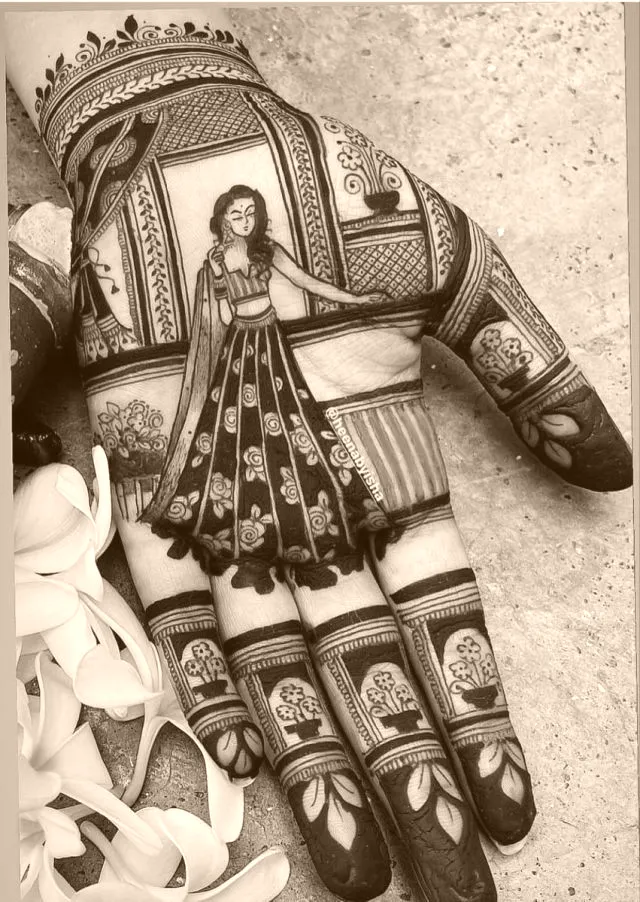 easy arabic mehndi design