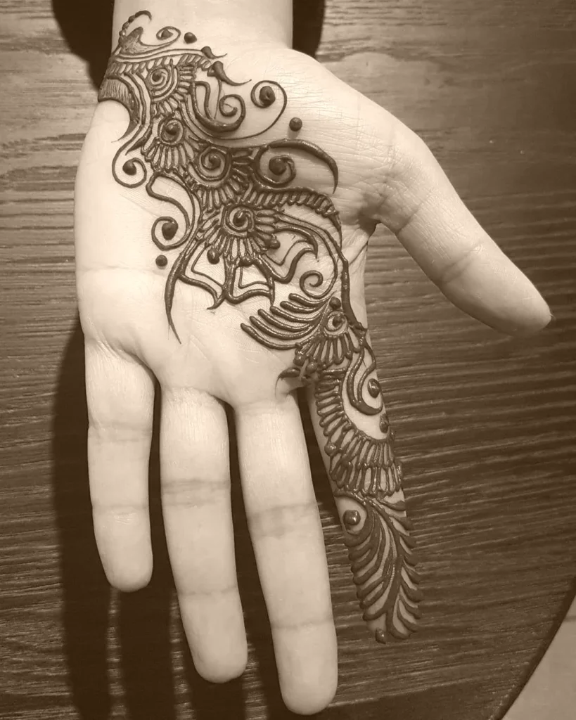 front full hand mehndi design​
