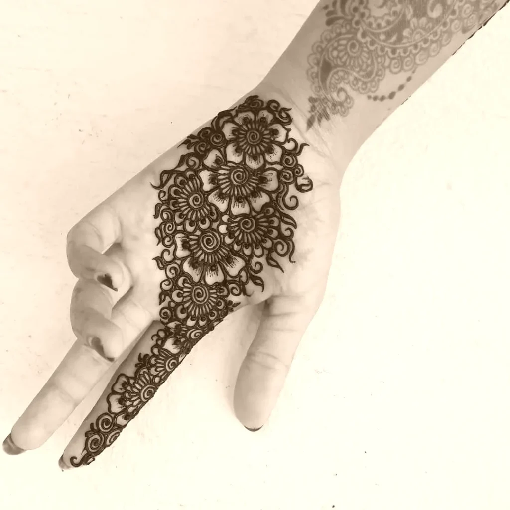 front full hand mehndi design​
