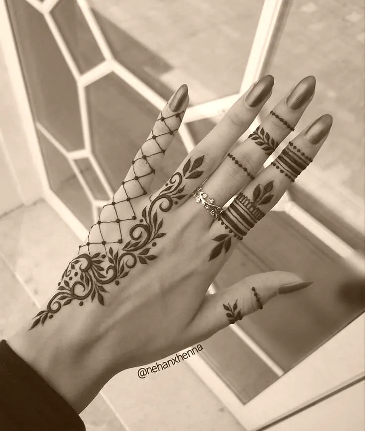 easy arabic mehndi design