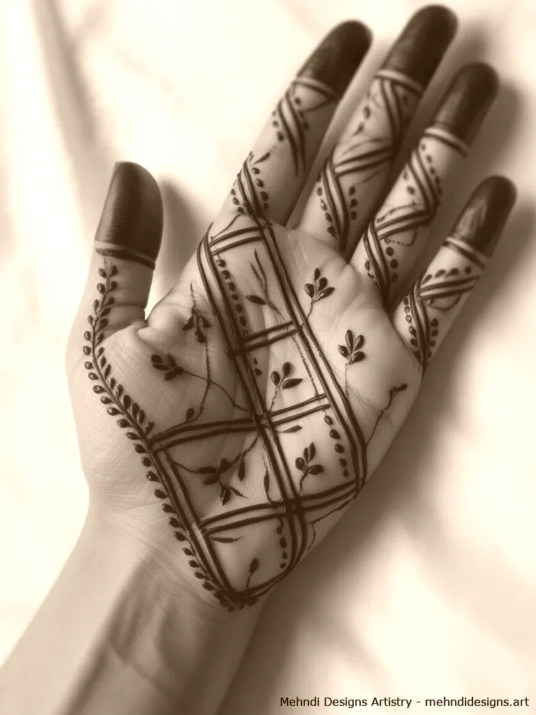 easy arabic mehndi design