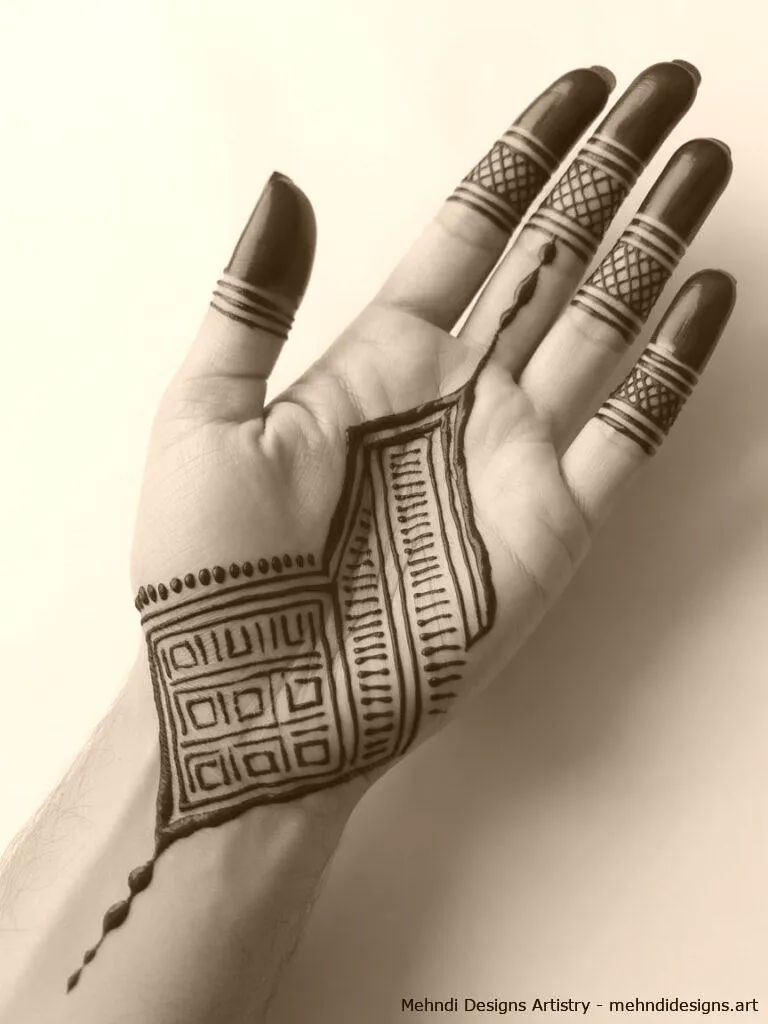 easy arabic mehndi design
