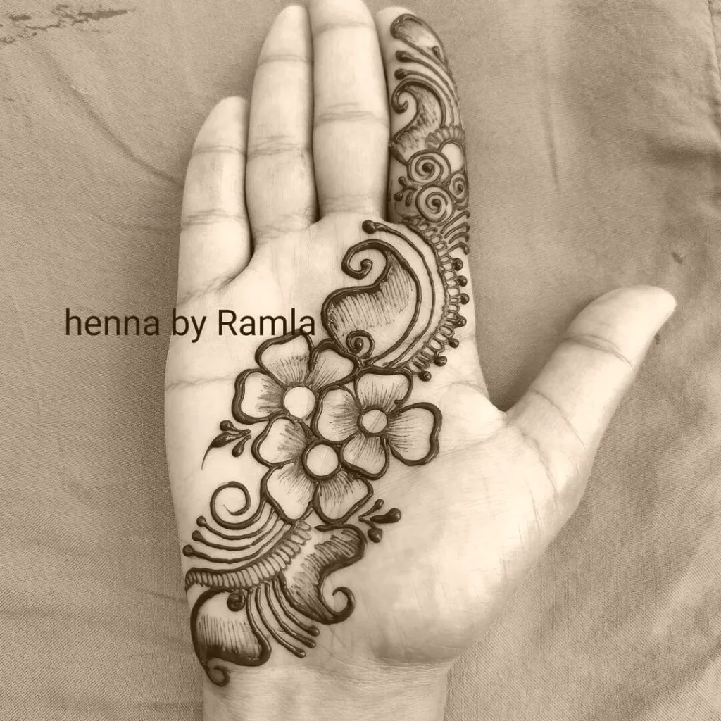 easy arabic mehndi design