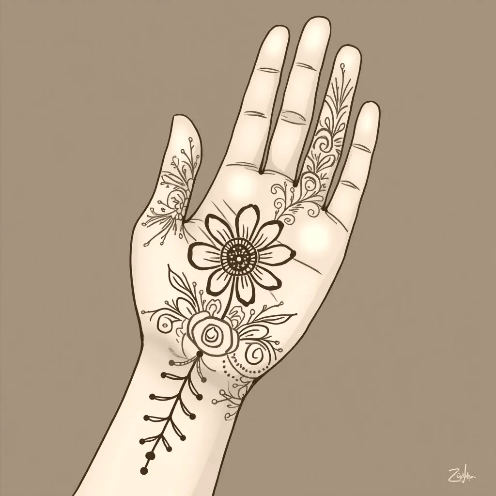mehndi design simple